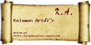 Kelemen Artúr névjegykártya